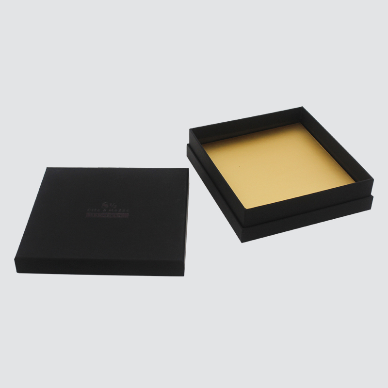 Caja de regalo de accesorios de collar de joyería de caja negra clásica personalizada