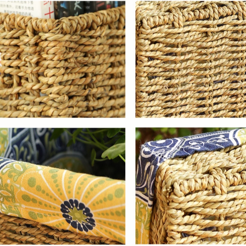 Cesta de almacenamiento de dormitorio forrada