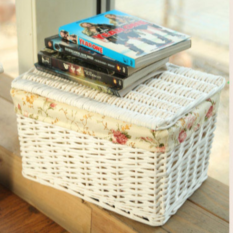 Cesta de almacenamiento de escritorio hecha a mano