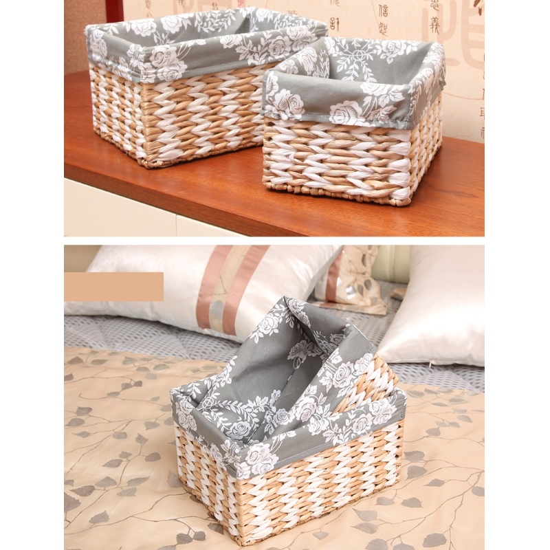 Cesta tejida de paja