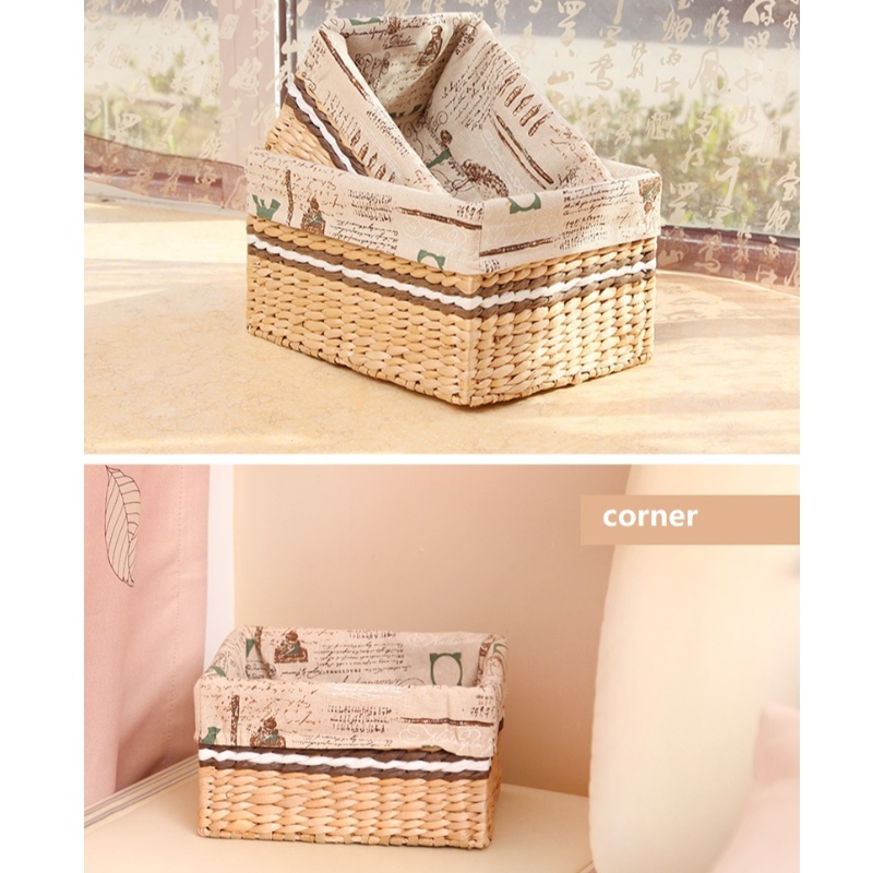 Bakset tejido de paja con forro