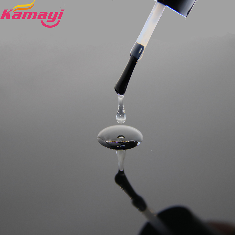 Kamayi venta caliente nail art design maquillaje manicura de larga duración brillo brillante uv gel esmalte de uñas templado gel de capa superior