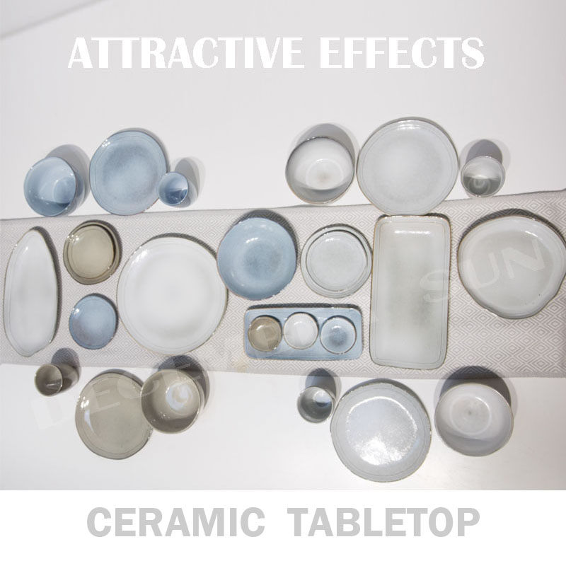 Gran variedad juego de mesa de cerámica de piedra