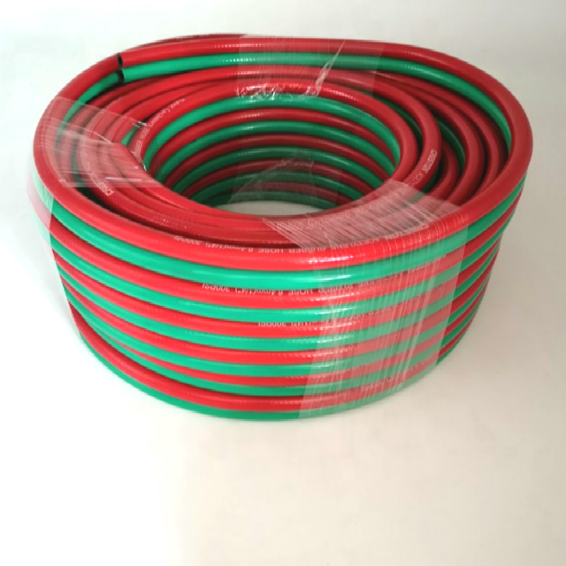 Manguera de oxígeno \/ acetileno de PVC \/ manguera de soldadura doble hecha en China