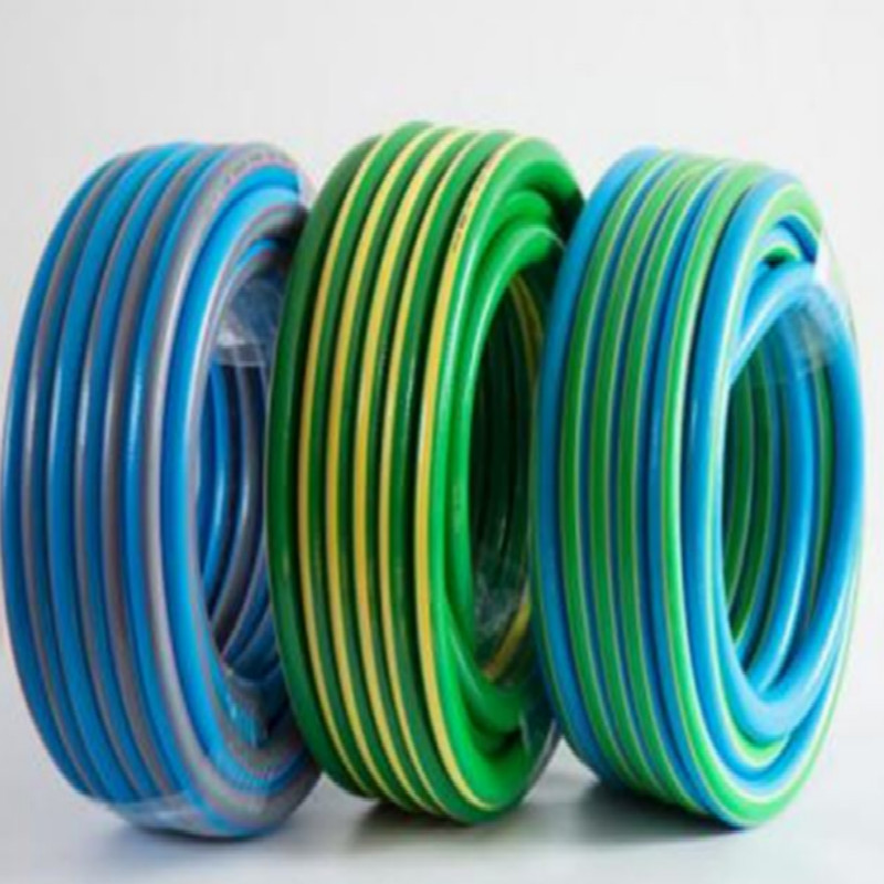 2019 hotsale buena calidad colorido trenzado de fibra flexible reforzado manguera de jardín de pvc de plástico