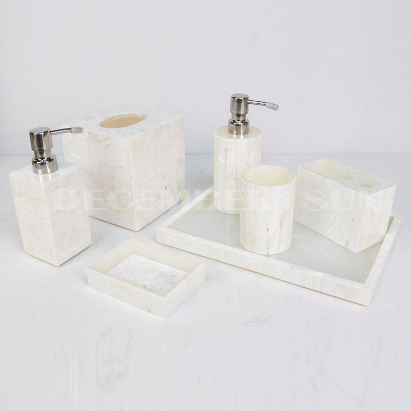 Hermoso conjunto de accesorios de baño de resina de hotel de diseño