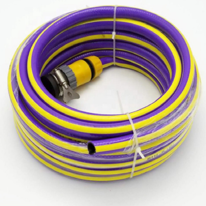 Venta caliente colorido flexible de fibra trenzada de plástico reforzado pvc manguera de agua de jardín