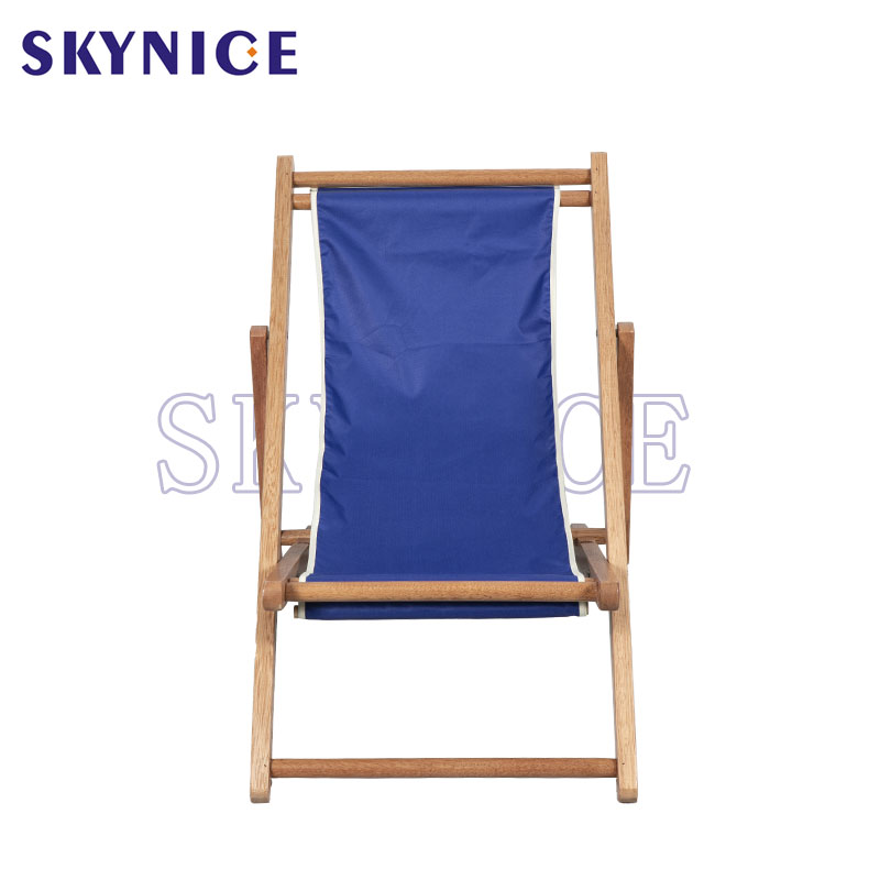 Silla de playa para niños de lona de madera