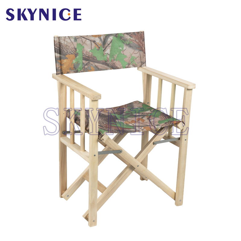 Silla de picnic de madera para acampar al aire libre