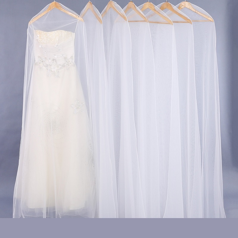 SGW10 Organza Clear Wedding Dress Vestido de novia Bolsas de ropa para mujer Vestido