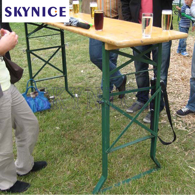 Muebles plegables al aire libre Juegos de mesa de cerveza de madera