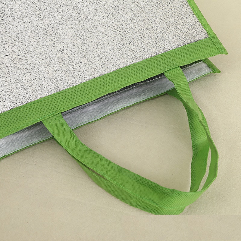 SGC37 Bolsa de entrega con aislamiento de papel de aluminio Bolsa de refrigerador desechable para compras Bolsa de enfriador de mariscos de papel de aluminio