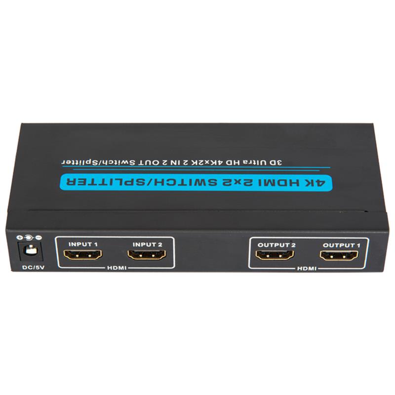 4K / 30Hz HDMI 2x2 Switcher / Splitter Soporte 3D Ultra HD 4Kx2K / 30Hz