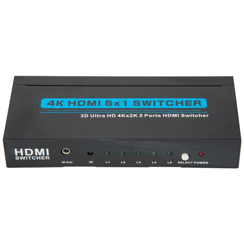 V1.4 4K / 30Hz HDMI 5x1 Switcher Soporte 3D Ultra HD 4K * 2K / 30Hz