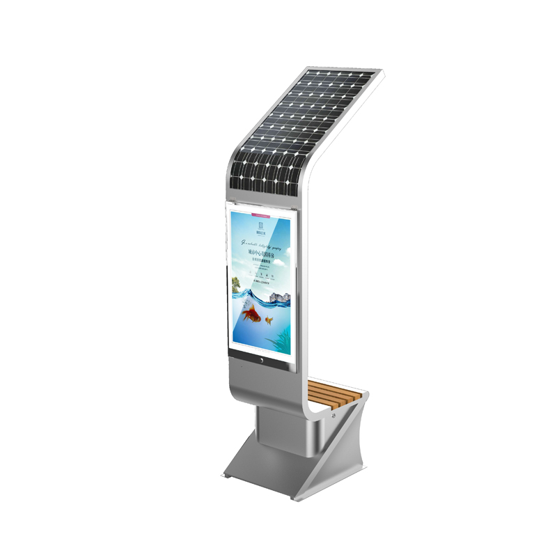 Equipo de publicidad de energía solar Pantalla grande Caja de luz Carga de teléfono Muebles de exterior inteligentes