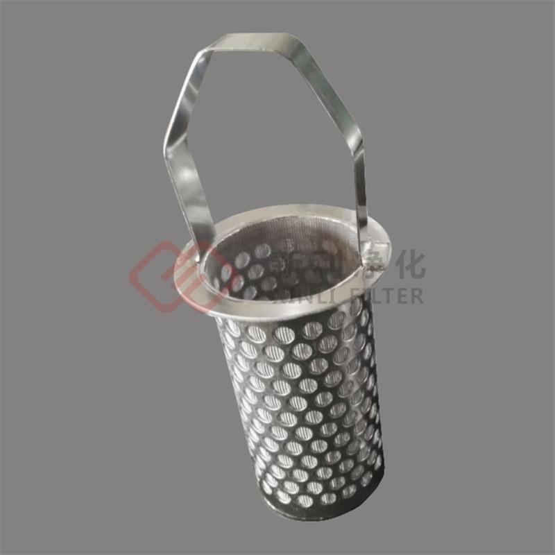 Cesta de filtro de malla de alambre sinterizado de chapa perforada de acero inoxidable 316L 304