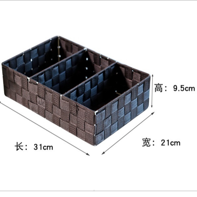 -Canasta de tela de polipropileno tejida a mano