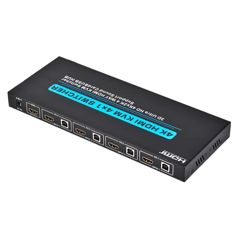 V1.4 Intercambiador HDMI KVM - 4x1 de apoyo 3D hiperresolución 4kx2k / 30hz