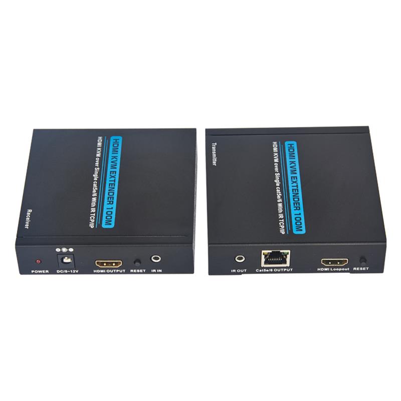 HDMI amplificador KVM 100m over single CAT 5E / 6 soporte de alta resolución