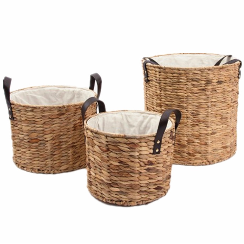 Conjunto de cesta de jacinto de agua circular