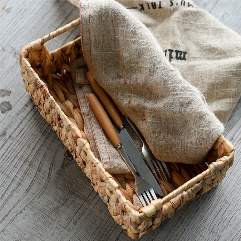 Cesta de almacenamiento de jacintos de agua para lavandería