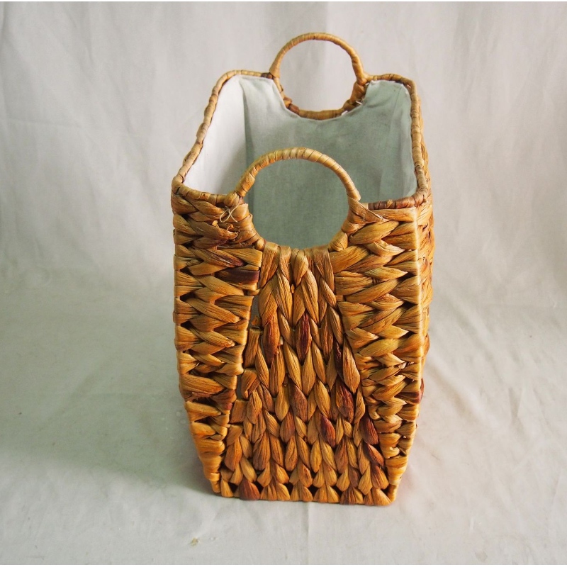 Cesta de almacenamiento de jacinto de agua con asa