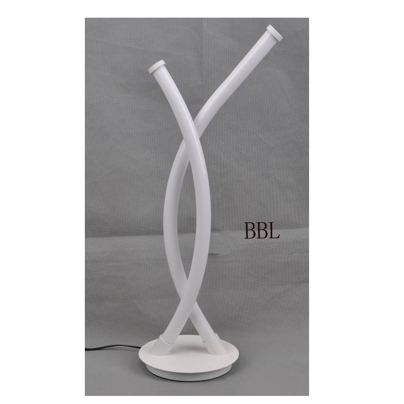 Lámpara de mesa LED con tubo de acrílico X y sin sombra