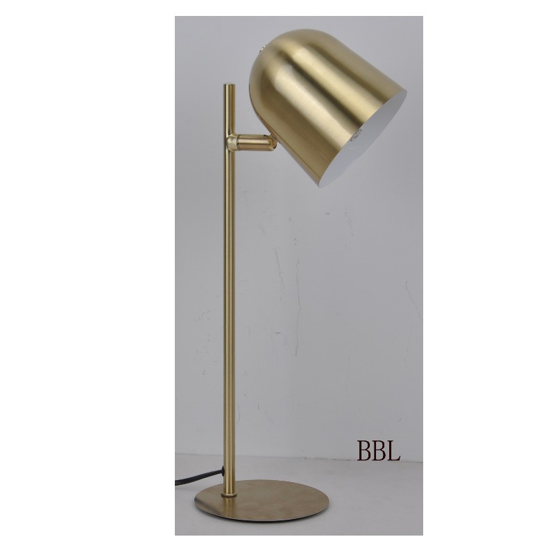 Lámpara de mesa con pantalla giratoria de metal