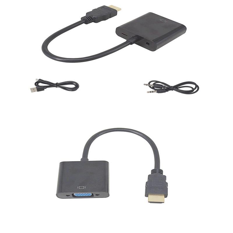 1.080 P HDMI a VGA 15 cm cable, 3,5 mm audio, carga miniusb
