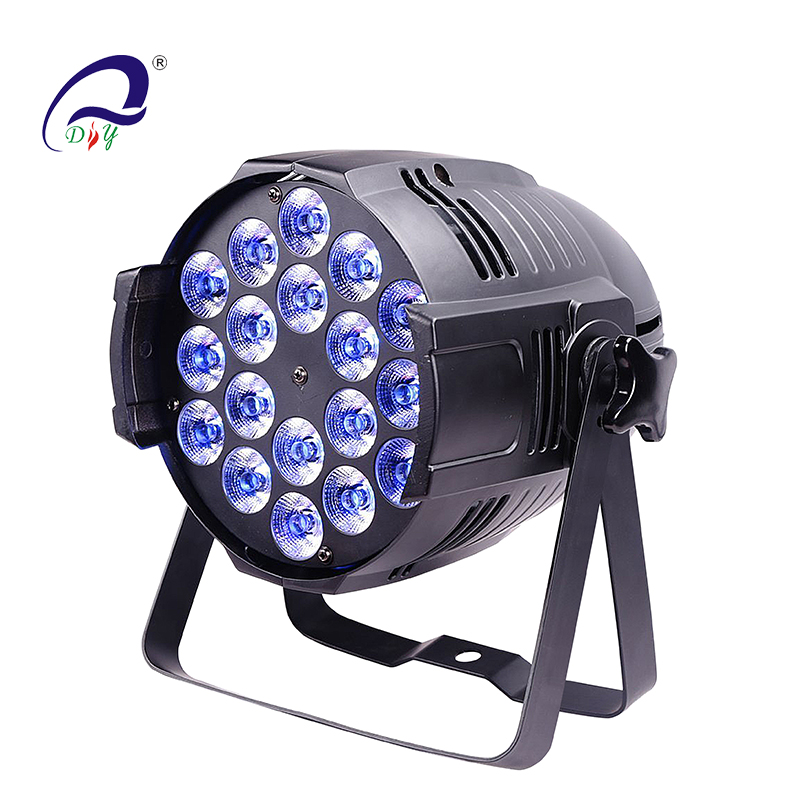 Pl43 × 18 lámparas rgbwa LED aluminio par - can DJ