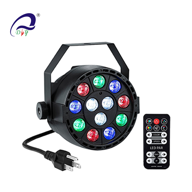 PL99 12PCS Mini LED Par Light con cuerpo de plástico para discoteca