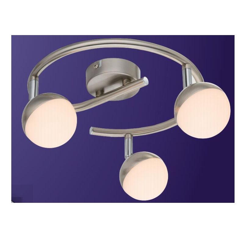 Foco LED de alta tensión spot-3, con pantalla de plástico de media esfera