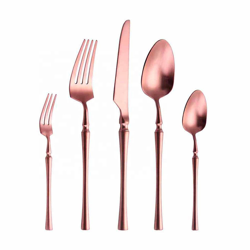 Cubiertos de peste besteck europeos cubiertos de boda de acero inoxidable cubiertos de oro rosa de metal