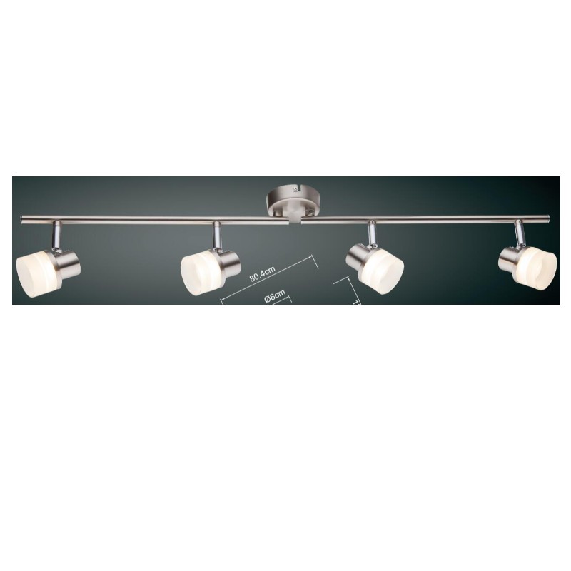 Foco LED de alta tensión-4, con pantalla de plástico cilíndrico