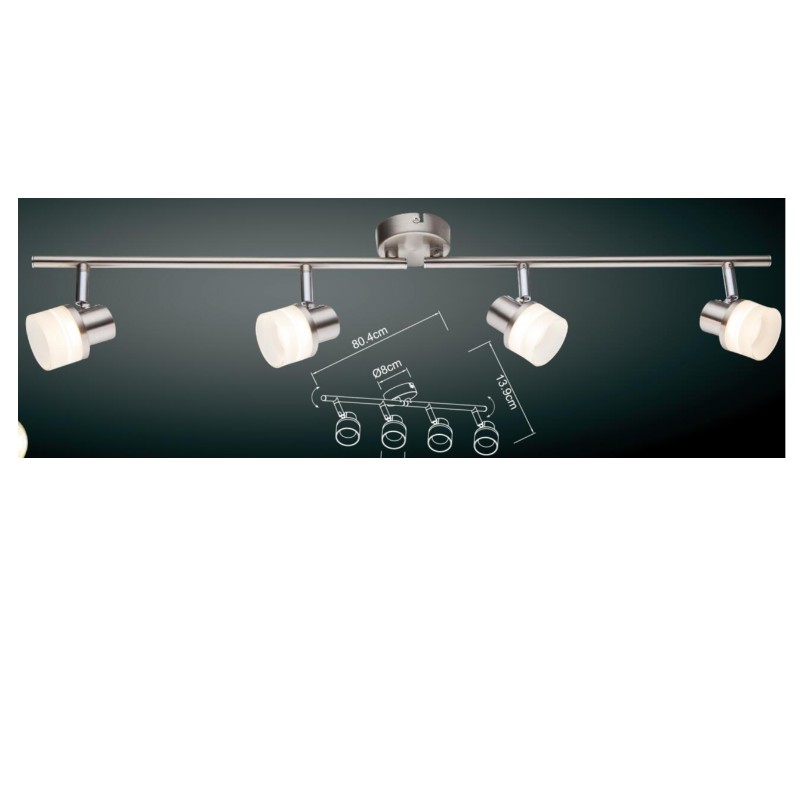 Foco LED de alta tensión-4, con pantalla de plástico cilíndrico