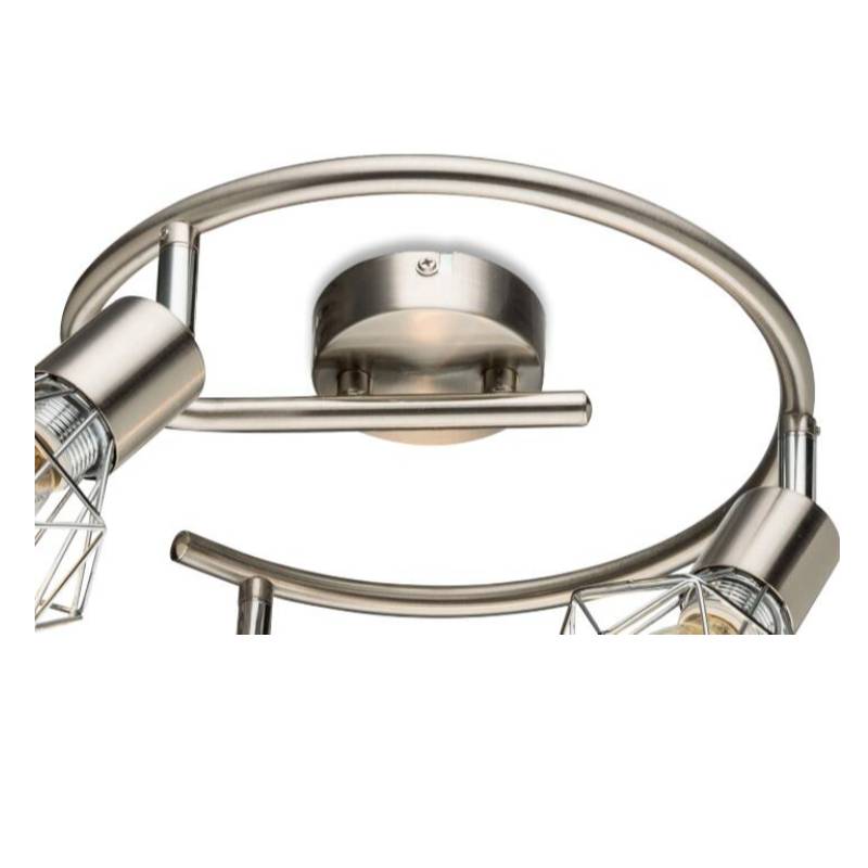 Un reflector con una máscara metálica.