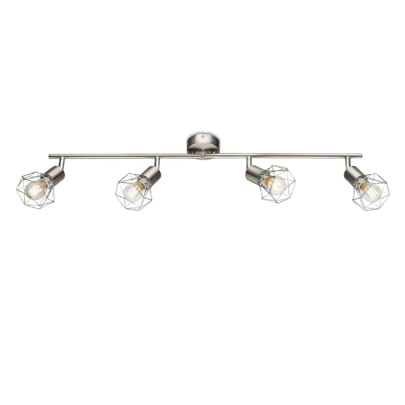 Un reflector con una máscara metálica.