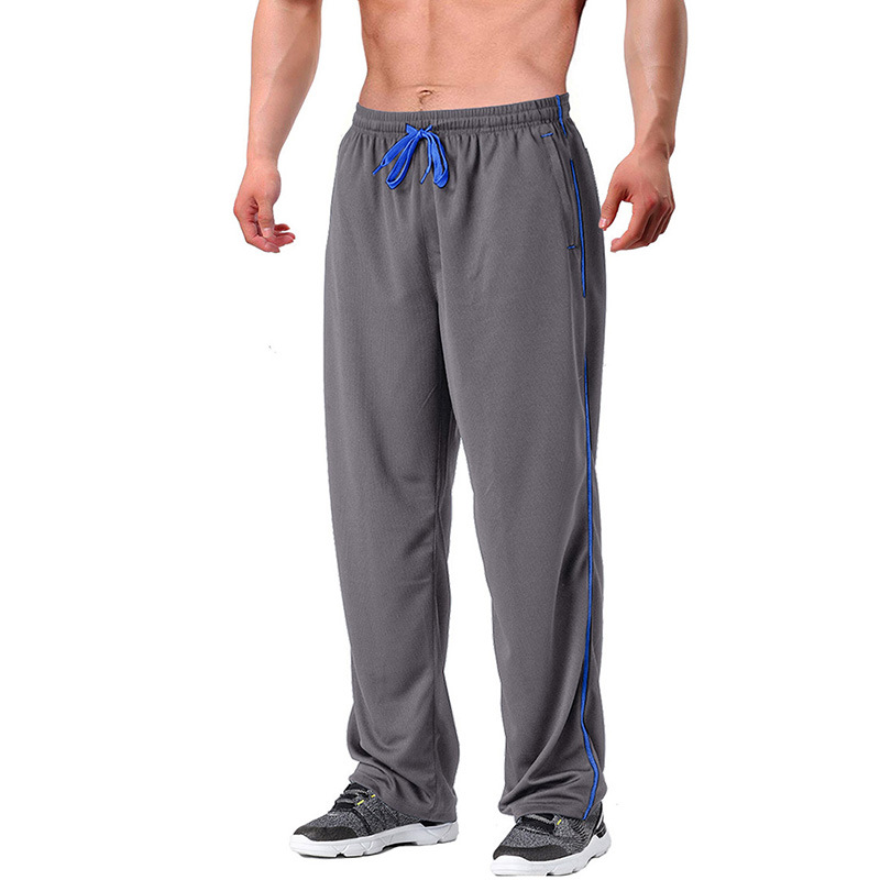 Pantalones de malla transpirables de verano de cintura elástica casual para hombres 100% poliéster Pantalones para correr de club
