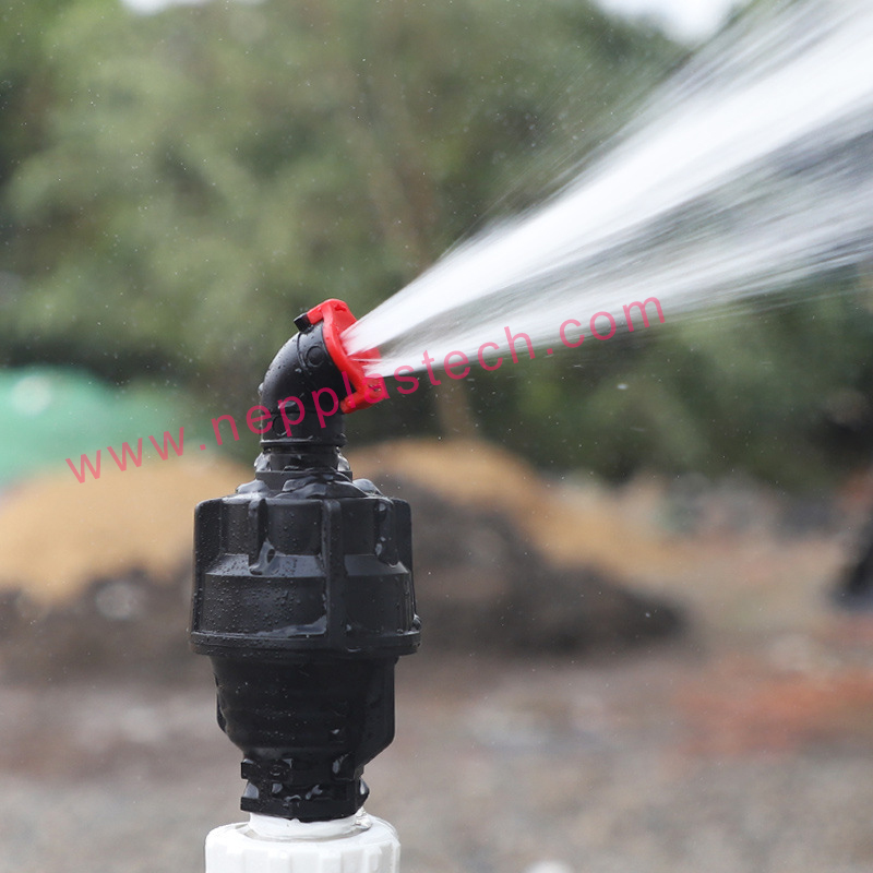 agricultura y sistema de riego de jardín de plástico 360 aspersores rotativos