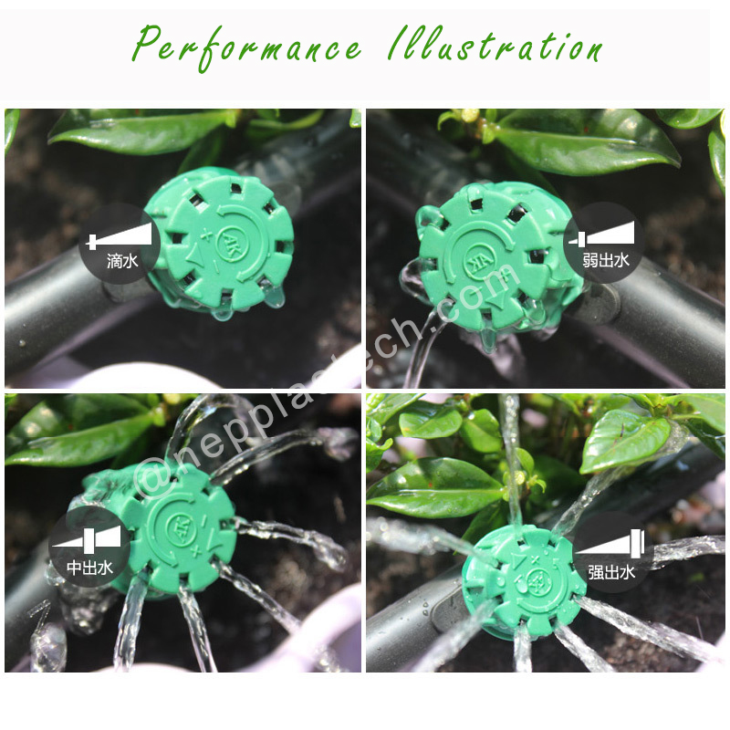 sistema emisor automático de riego por goteo goteros en línea de riego ajustables