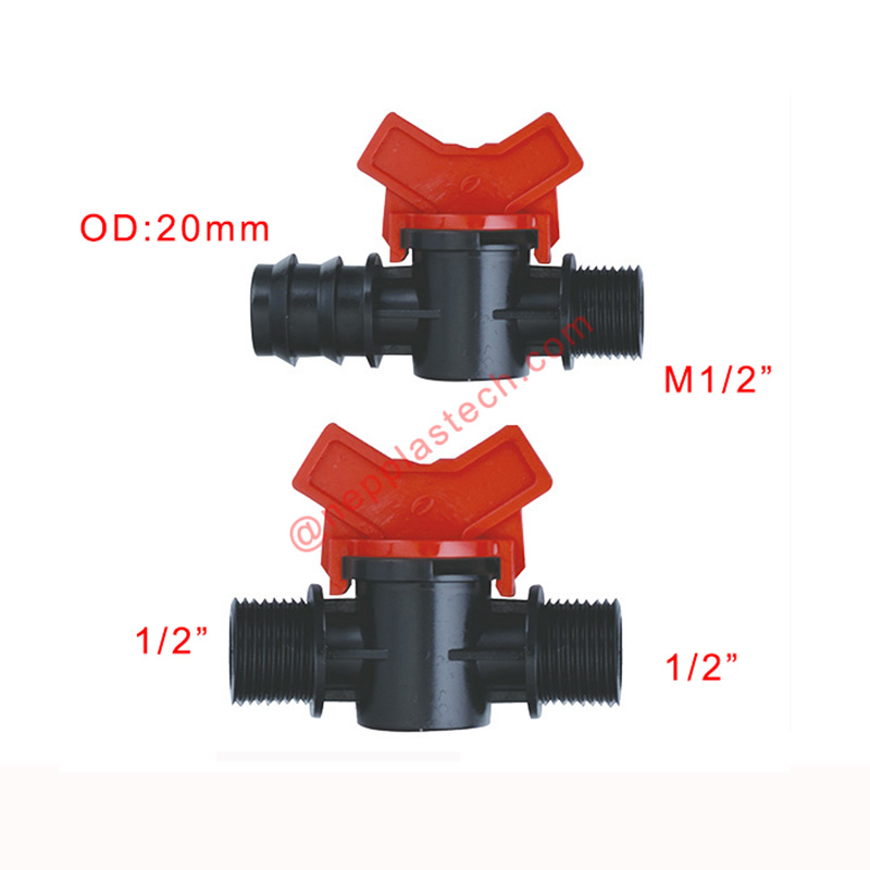 válvulas de manguera de goteo de riego automático solar para jardín válvulas de conector de cinta de goteo de riego agrícola