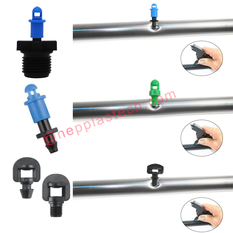 mini rociadores de niebla en línea para el sistema de micro riego de árboles frutales del huerto nebulizadores refractivos