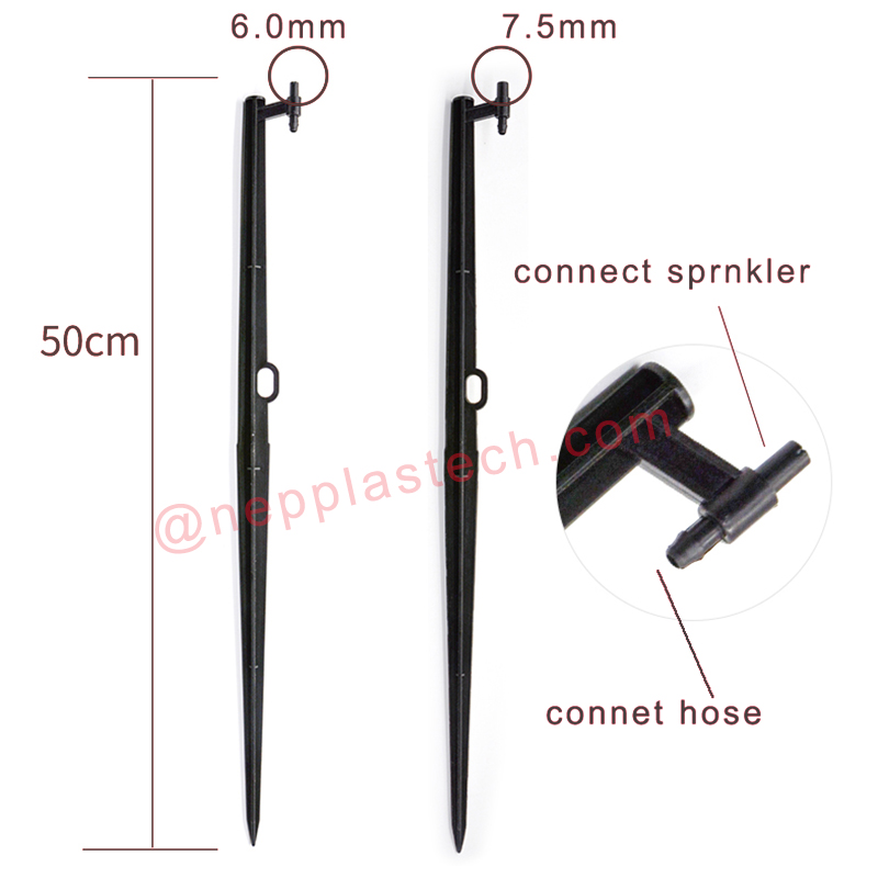 accesorios del sistema de riego solar estacas de microaspersor negro de 15 mm a 60 mm