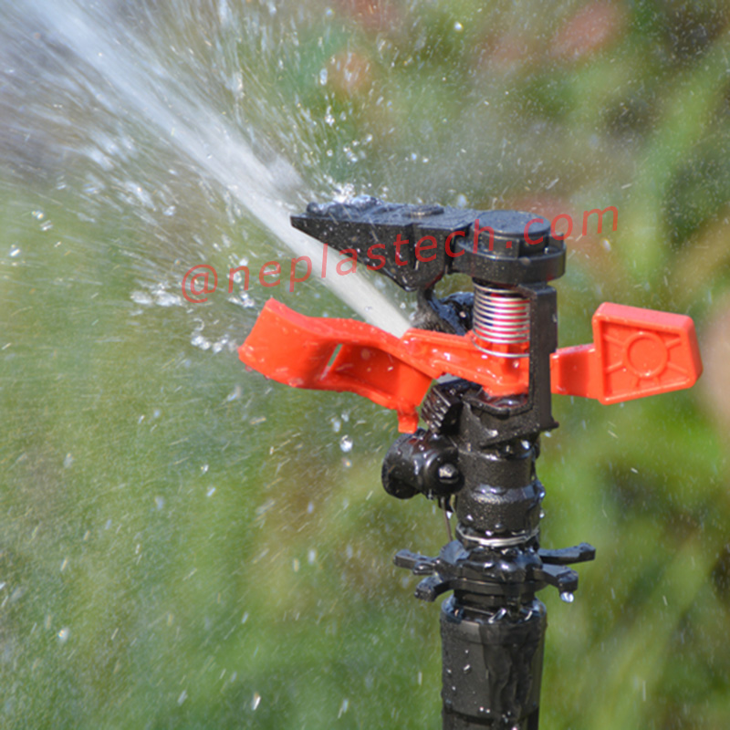 distancia ajustable y ángulo de pulverización controlable Plástico Jardín césped tierras de cultivo impulso Rociadores