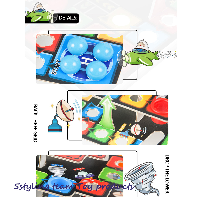 Rompecabezas infantil 3D juego de mesa de ajedrez volador tridimensional ensamblaje de juguetes escalera de serpiente tablero de 3 capas y distribución de juguetes de ajedrez