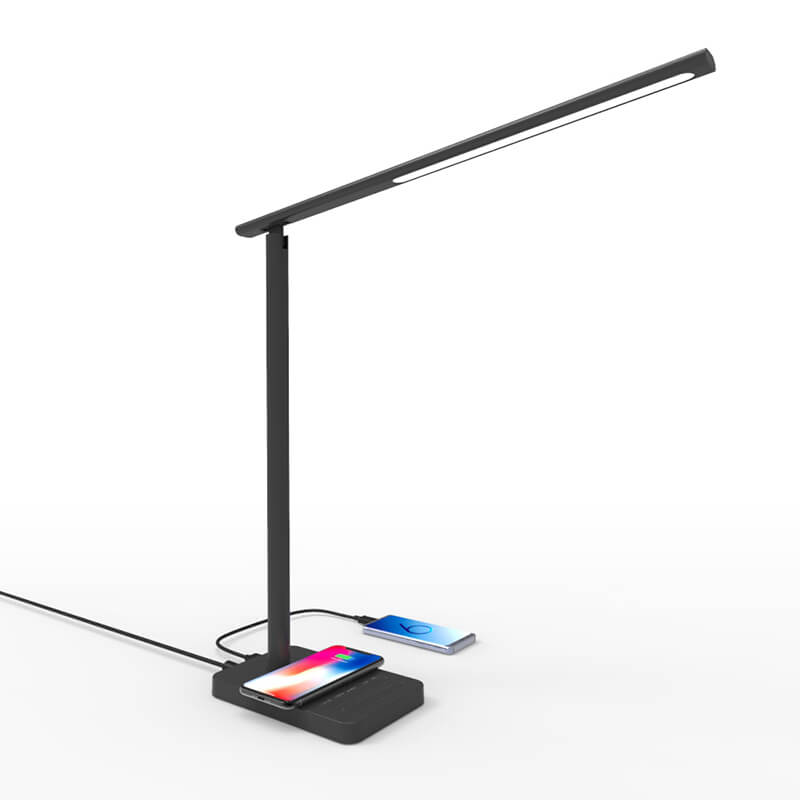 Lámpara de escritorio LED Cargador inalámbrico rápido