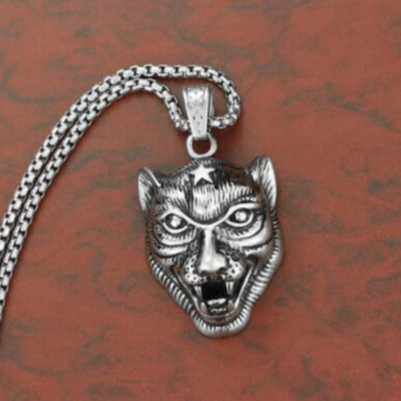 La primera personalidad de acero inoxidable, animal alternativo, tigre colgando de la serie animal euroamericana.