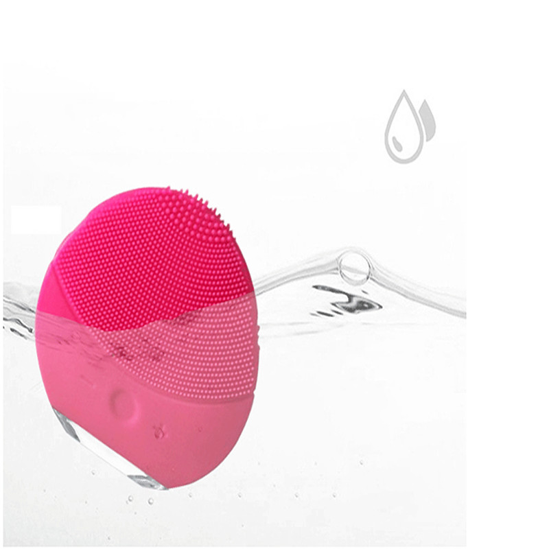 2020 Cepillo de limpieza facial eléctrico Silicona Sonic Vibration Mini Cleaner Limpieza de poros profundos Masaje de piel Cepillo facial