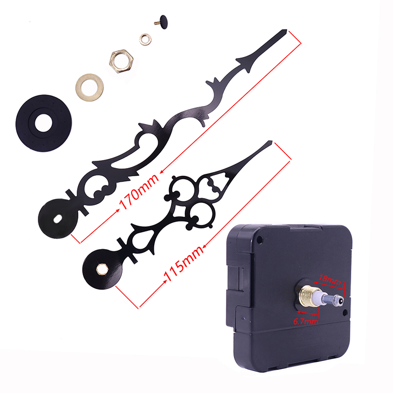 venta al por mayor 15mm gran torque I eje reloj de pared con manecillas del reloj