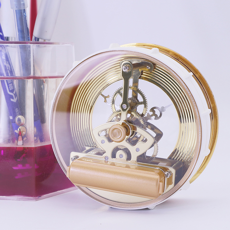 Inserto de reloj esqueleto de metal dorado de 97MM